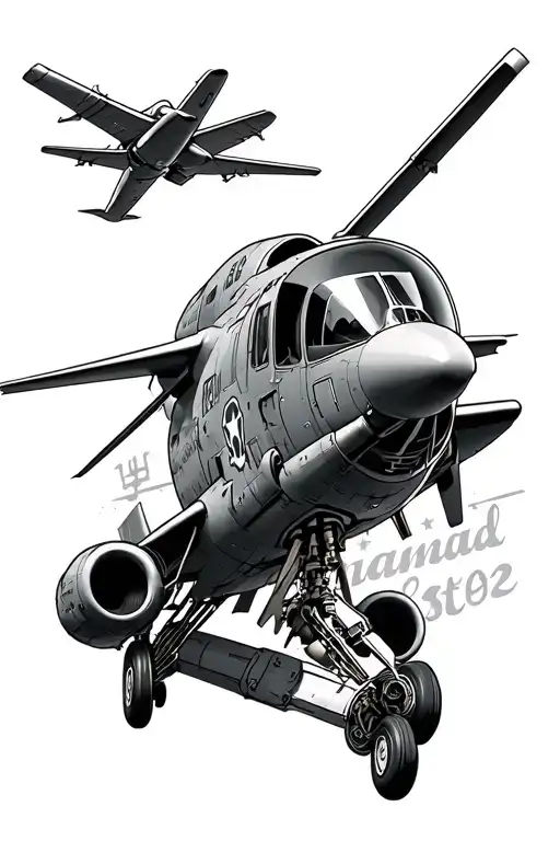 military aircraft mechanic tattoo design idea