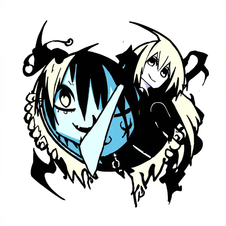 Vengeful Soul eater anime tattoo design idea