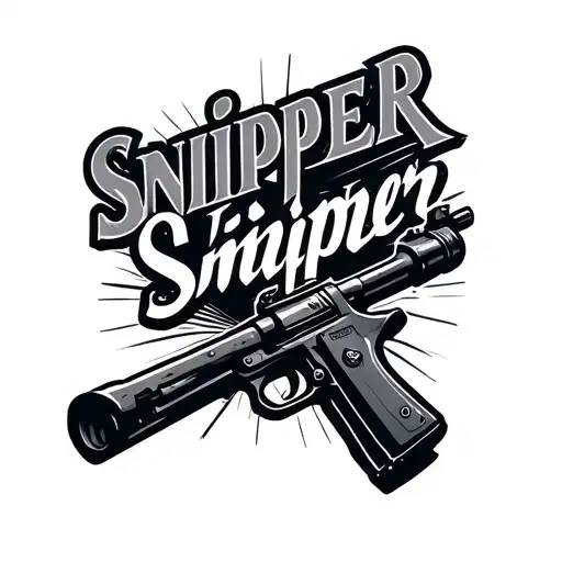 "Sniper sniper sniper" gun tattoo design idea