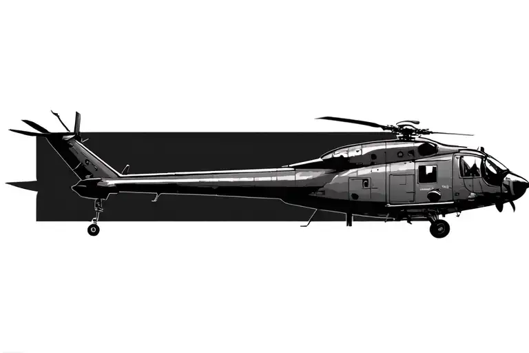 blackhawk helicopter tattoo design idea