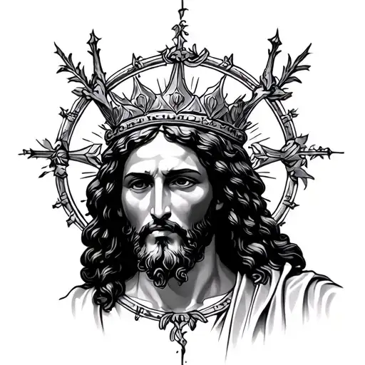 Jesus Is King tattoo design idea