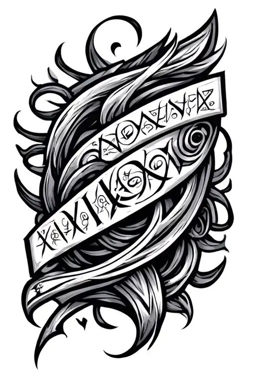 Tiwaz runes engraved tattoo design idea