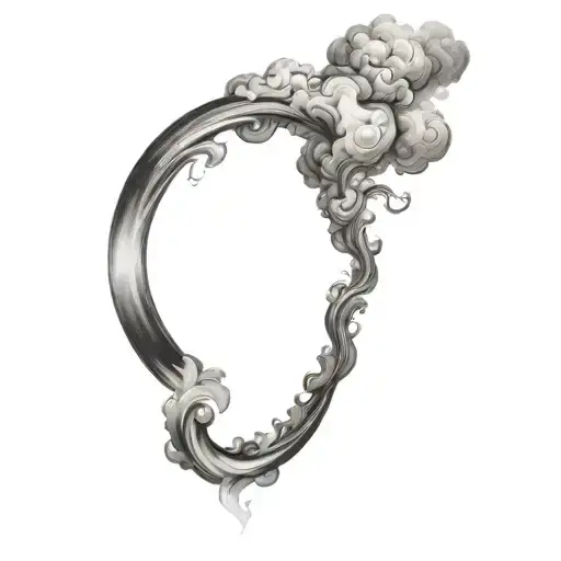 Filler Clouds and Smoke tattoo design idea