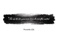 bible verse proverbs 22:6 tattoo design idea