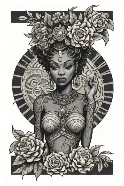 oshun tattoo design idea