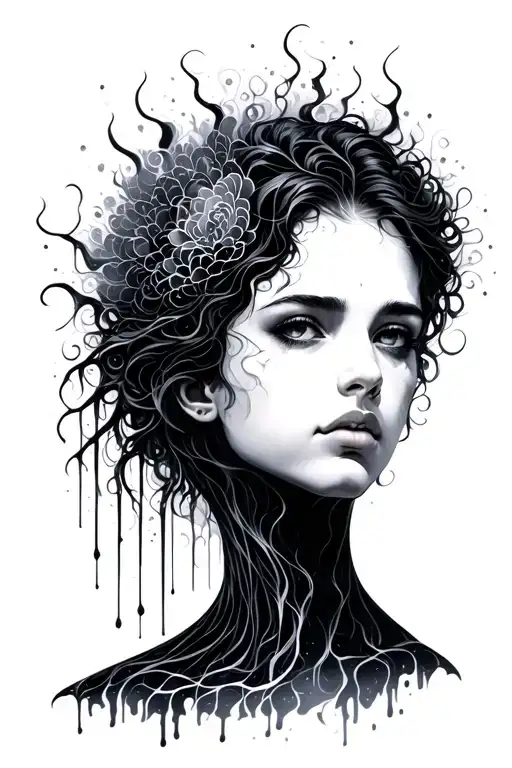 person's soul leaving the body tattoo design idea