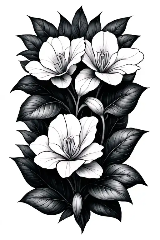 cyclamen intertwined tattoo design idea