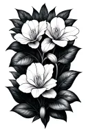 cyclamen intertwined tattoo design idea