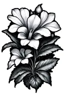 cyclamen intertwined tattoo design idea