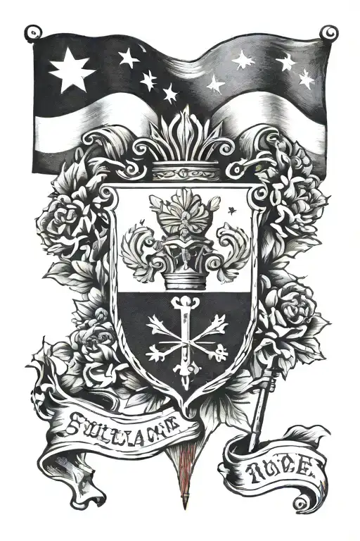 st. jude palencar, Poland, USA flag tattoo design idea