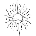 sun becomes rain tattoo design idea