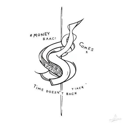 money comes back, time doesn't tattoo design idea