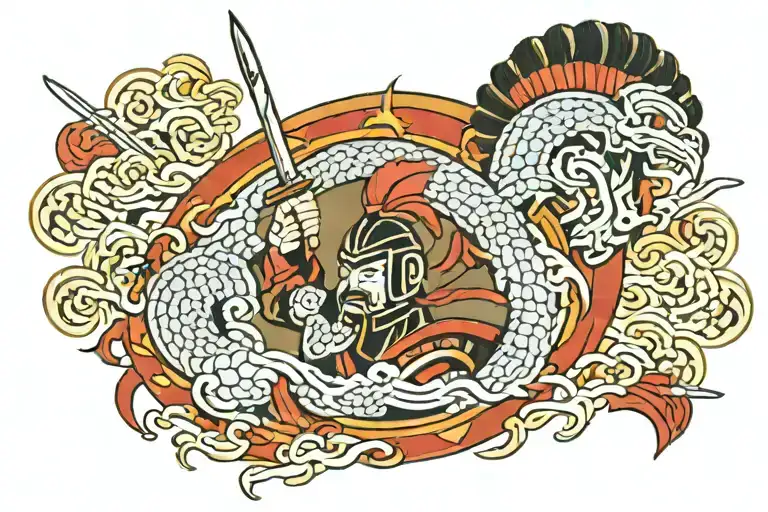 spartan warrior tattoo design idea