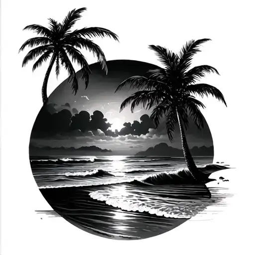 Beach Themed tattoo design idea