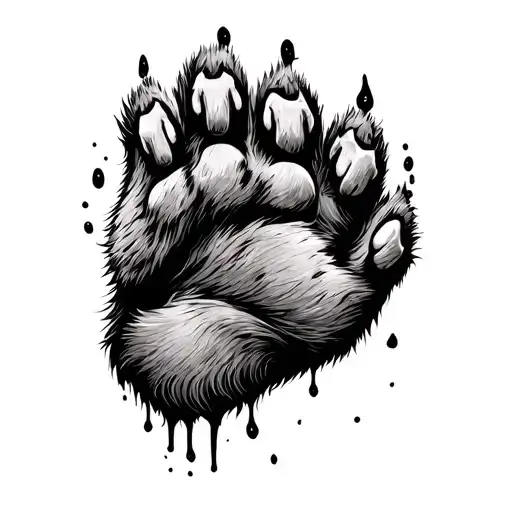 bear paws prints slowly fading tattoo on arm tattoo design idea