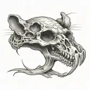 rat skull tattoo design idea