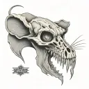 rat skull tattoo design idea