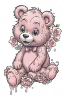 care bear pink tattoo design idea