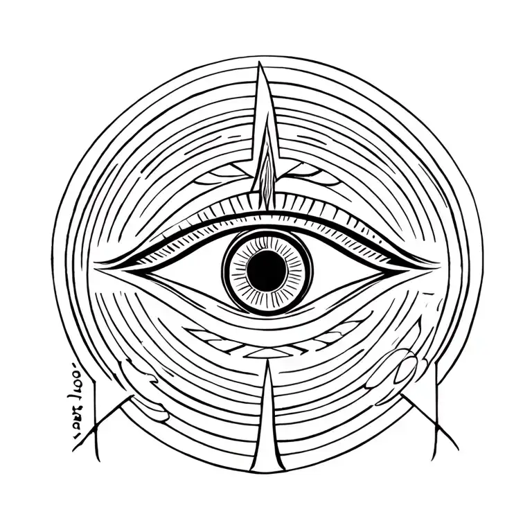 Eye of Horus Eye of Ra and Ank Egypt Pharaon tattoo design idea