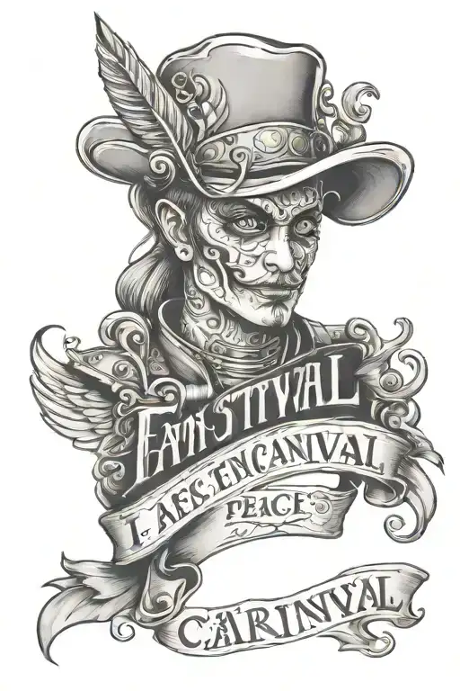 tattoo sleeve of a carnival and says "i'm still fighting for peace" tattoo design idea