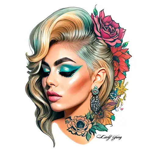 Lady Gaga tattoo design idea