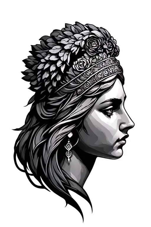 hera  head / tattoo tattoo design idea
