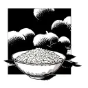 Mango sticky rice bowl tattoo design idea