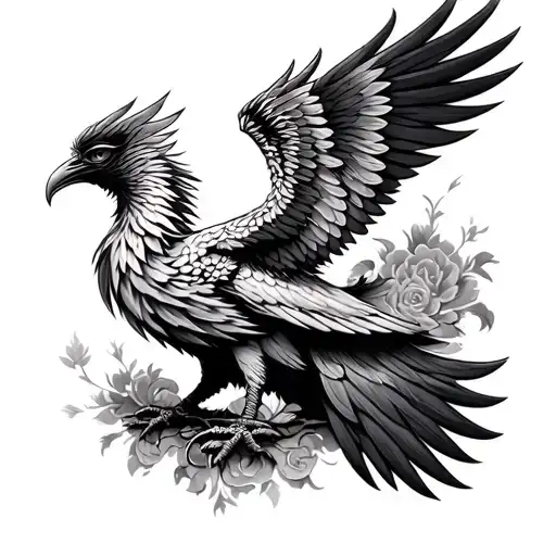 garuda old school tattoo design idea