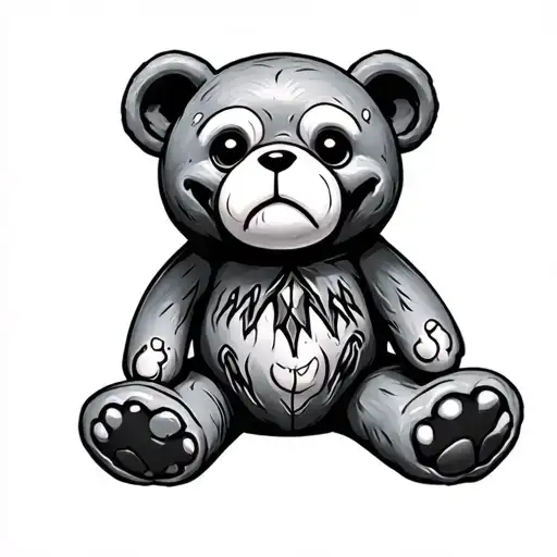 zombie Teddy Bear tattoo design idea