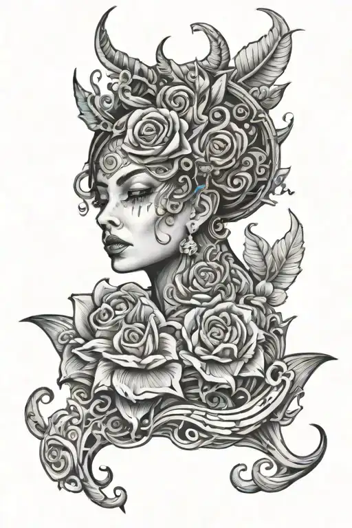 oil tattoo design idea