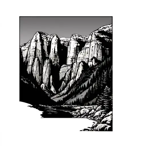 zion National Park tattoo design idea