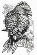 hawk taking tattoo design idea