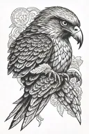 hawk taking tattoo design idea