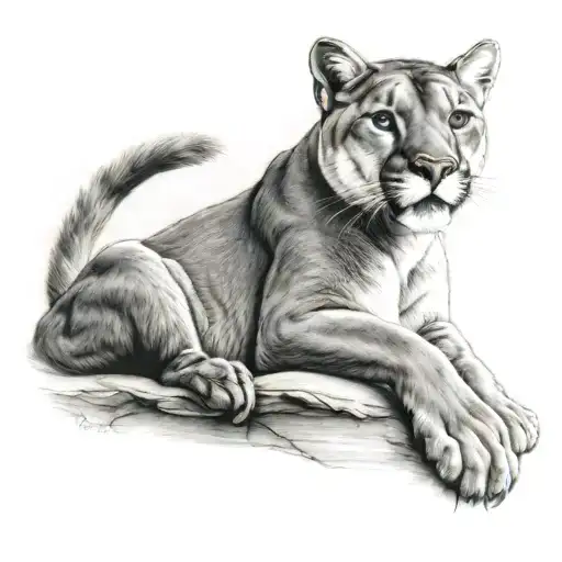 Cougar tattoo design idea