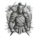 Samurai tattoo design idea