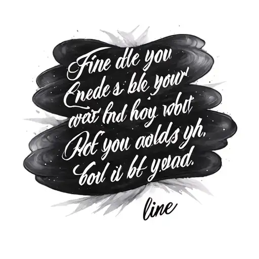 a lyric from harry styles song called "fine line" tattoo design idea