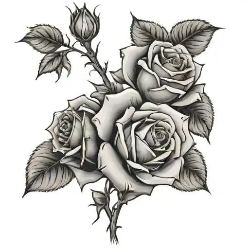 Roses are dead. Flowers are doomed tattoo design idea