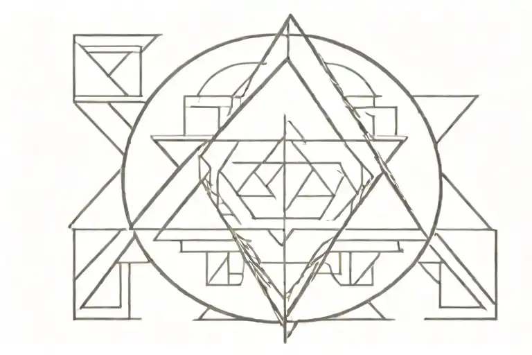 mayan, geometric, blacked, japannesse tattoo design idea