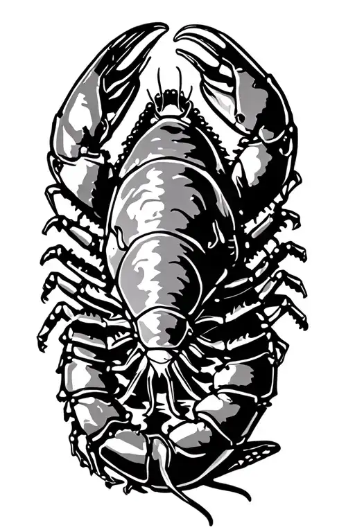 crab shrimp fish crawfish intertwinded tattoo design idea