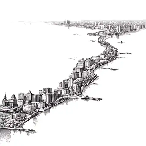 potomac river dc portion shaped like tattoo design idea