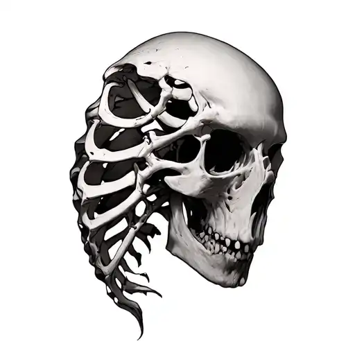 vertebrae tattoo design idea