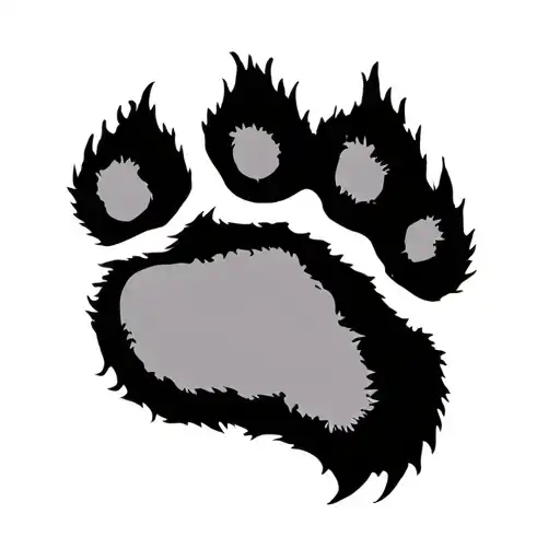 tiger paw mixed with triathlon tattoo design idea