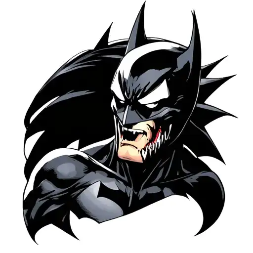 Batman, DMC3 Dante, Daredevil, Shadow The Hedgehog, Venom tattoo sleeve tattoo design idea