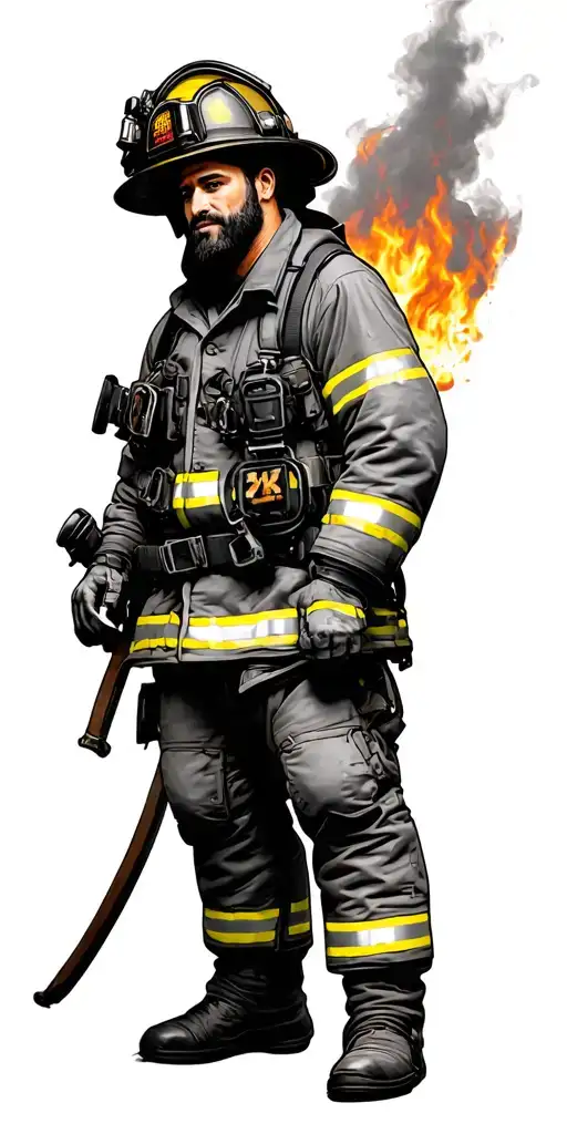firefighter mix tattoo design idea