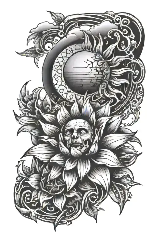 no matter how dark it gets the sun is gonna rise again tattoo design idea