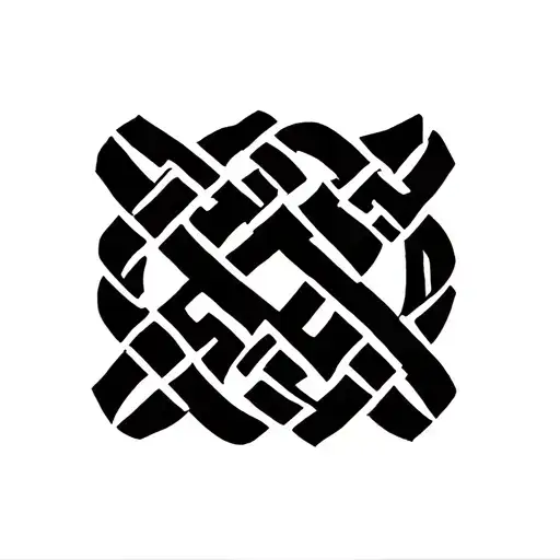 flowers of life in a Tibetan endless knot tattoo design idea