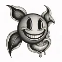 smiley face tattoo design idea