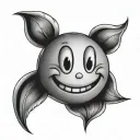 smiley face tattoo design idea