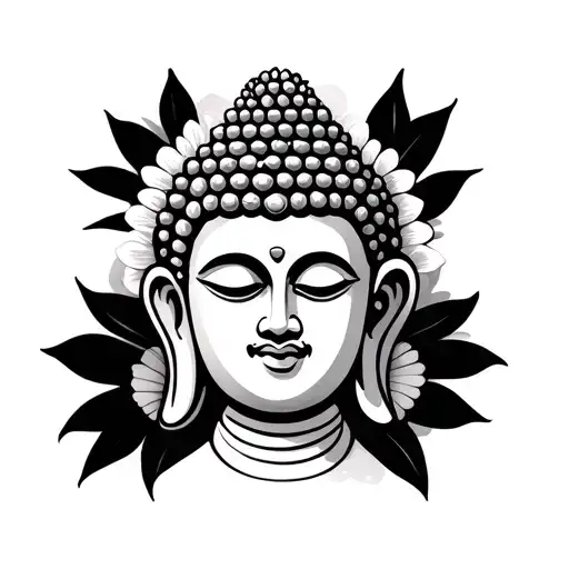 small Buddha head for tribute to mum tattoo design idea
