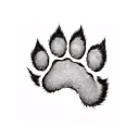 cat paw stencil tattoo design idea